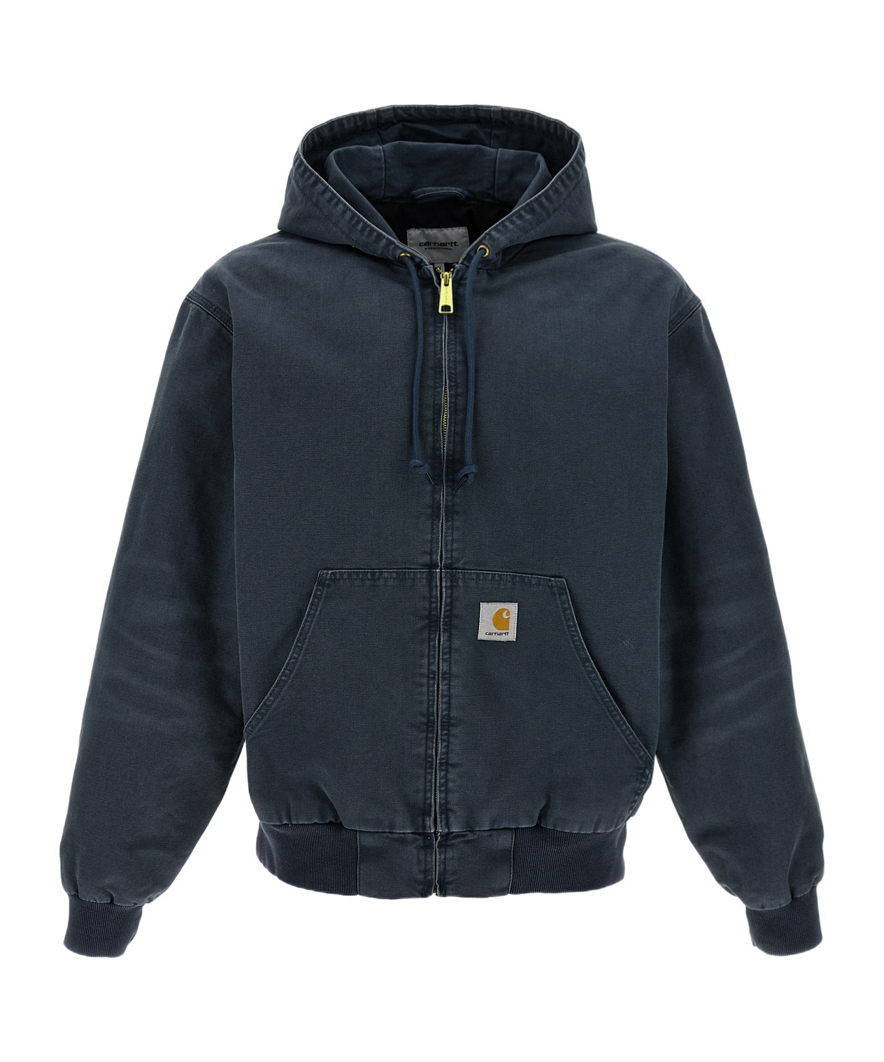 Carhartt Adjustable Hood Logo Patch Jacket In Blue