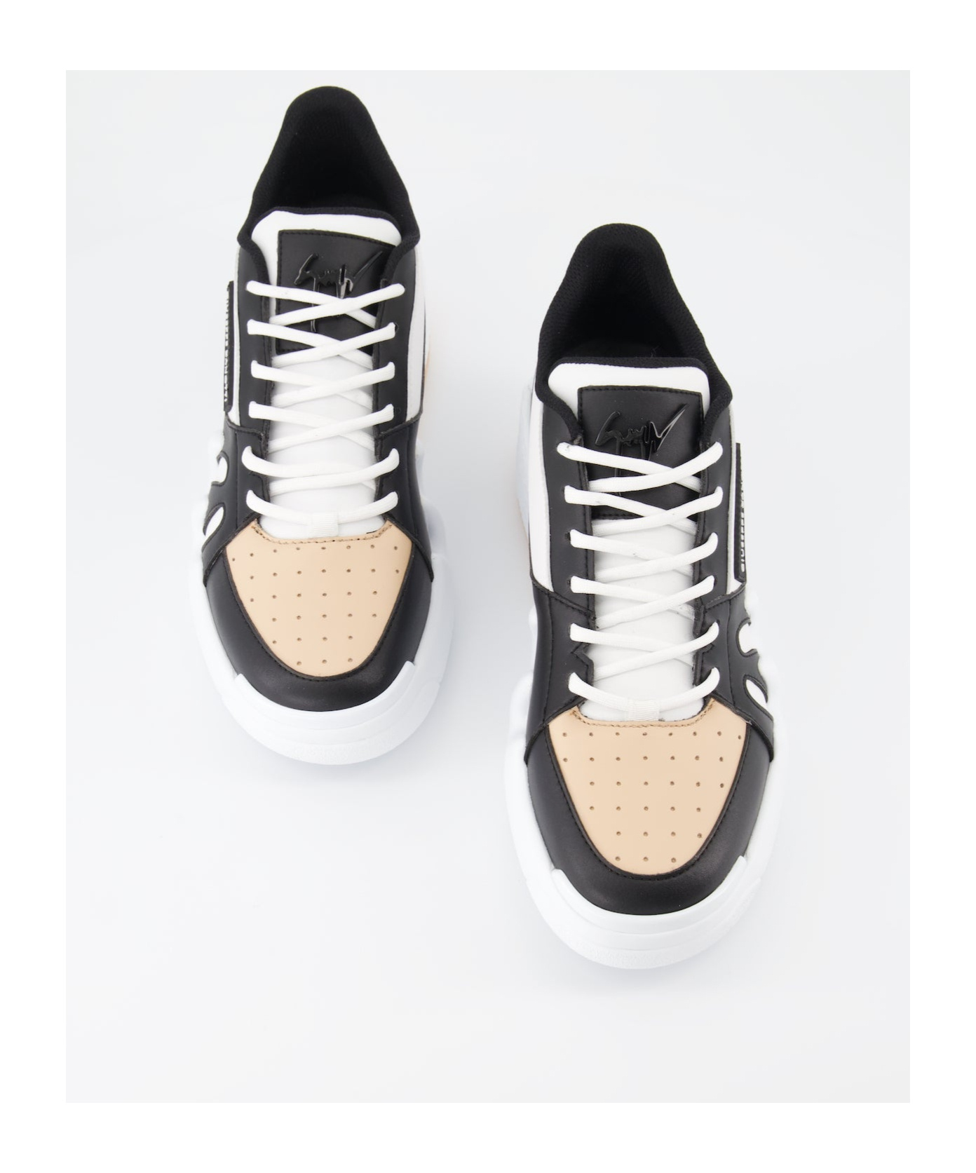 Giuseppe Zanotti Talon Logo Patch Panelled Sneakers In White