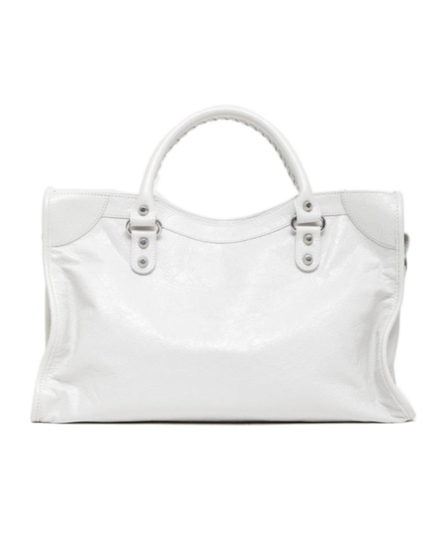 Balenciaga White Le City Medium Satchel Bag In White