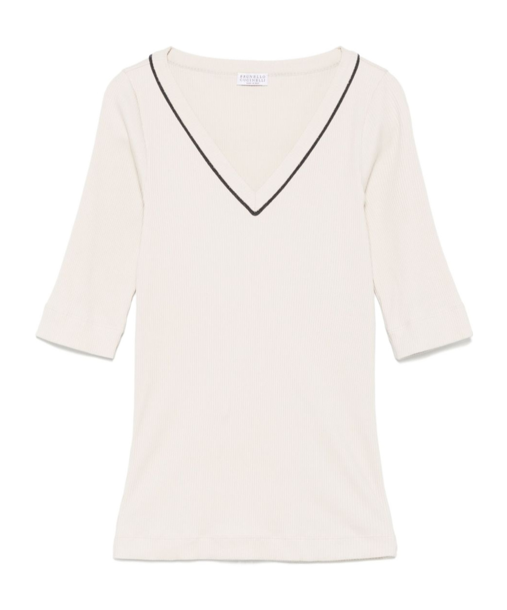 Brunello Cucinelli V-neck T-shirt In White
