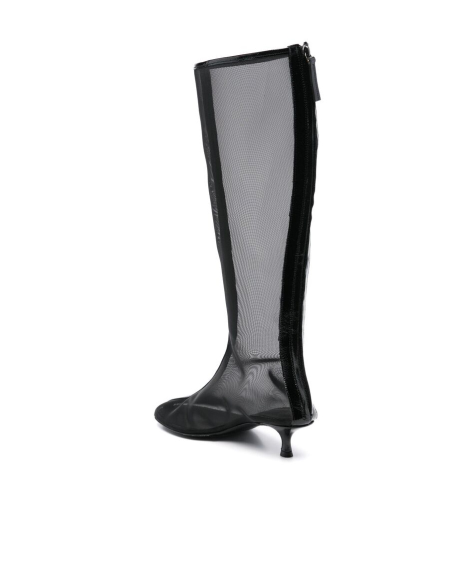 Christopher Esber Stiefel Vapour Aus Mesh Mit Leder In Gray