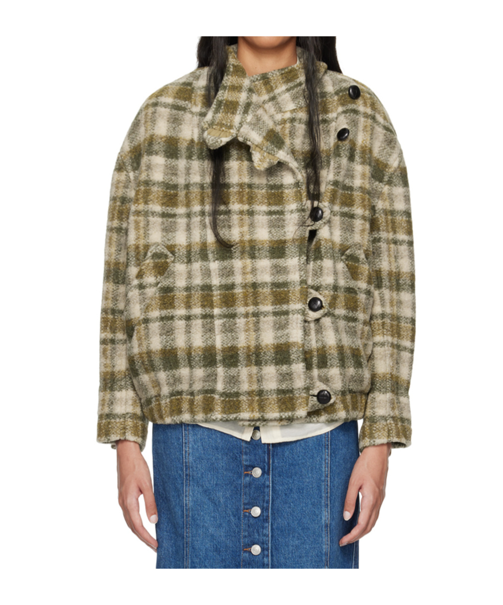 Isabel Marant Étoile Khaki & Beige Laeli Jacket In Brown