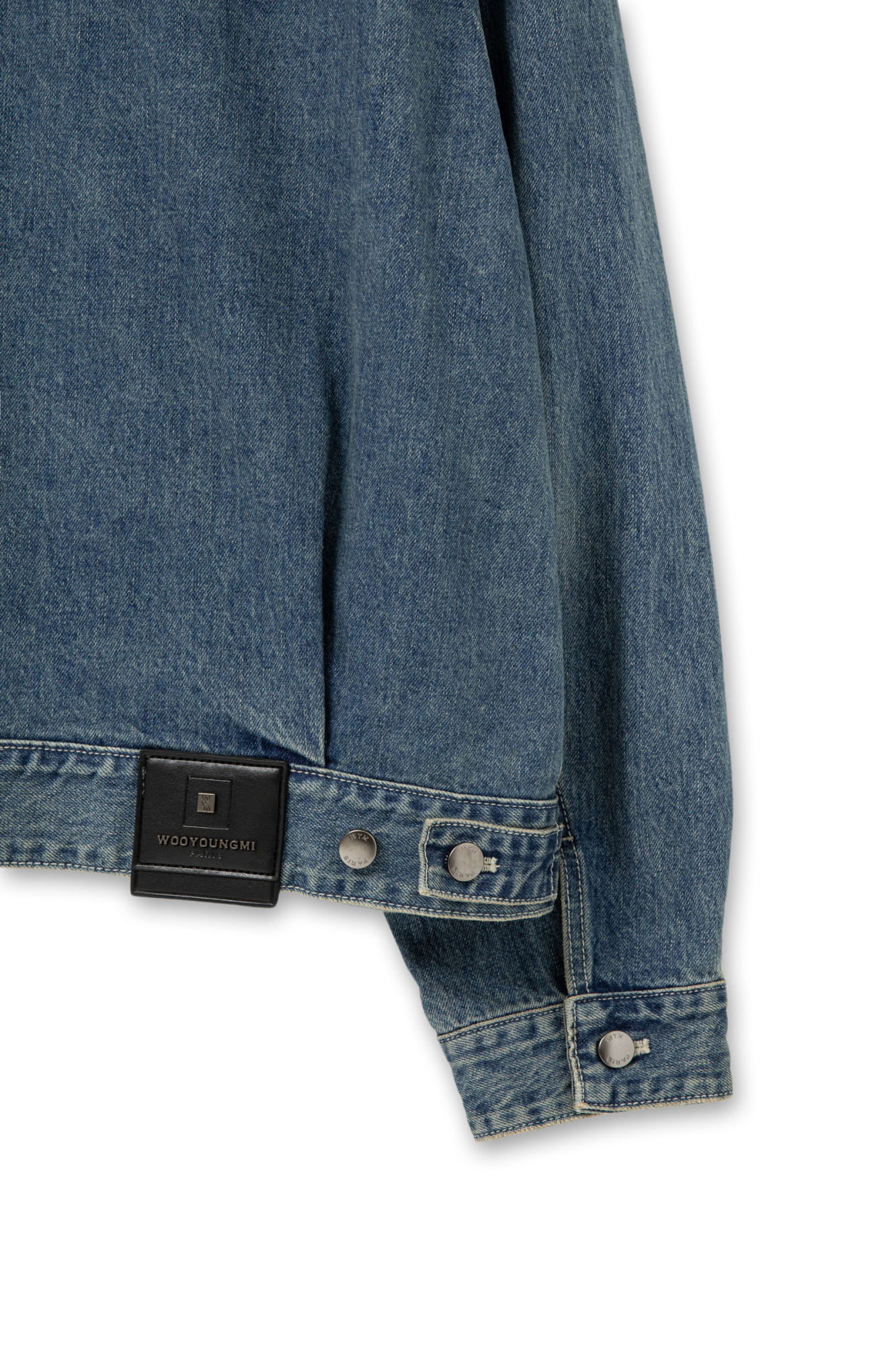 Wooyoungmi Long-sleeved Denim Coat In Blue