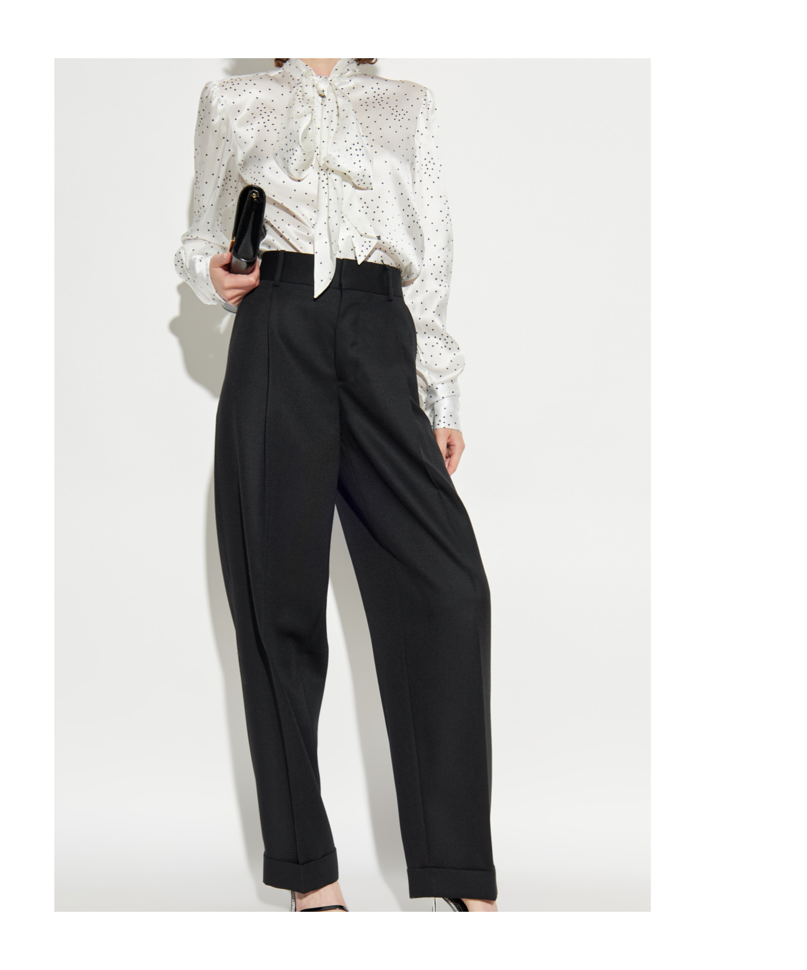 Dsquared2 Puff-sleeve Polka-dot Blouse In White