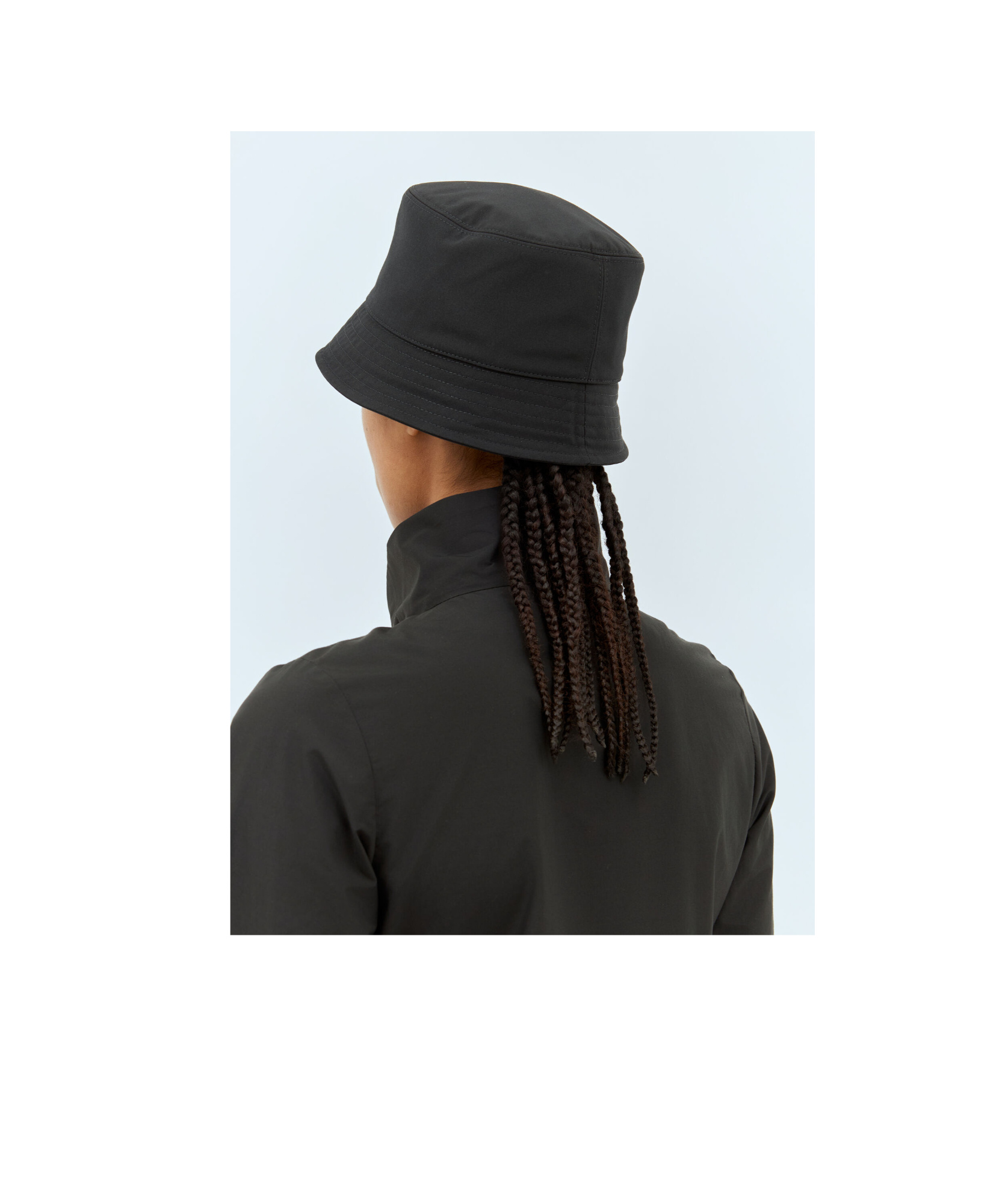 Moncler Cotton Lining Stitched Brim Hat In Black