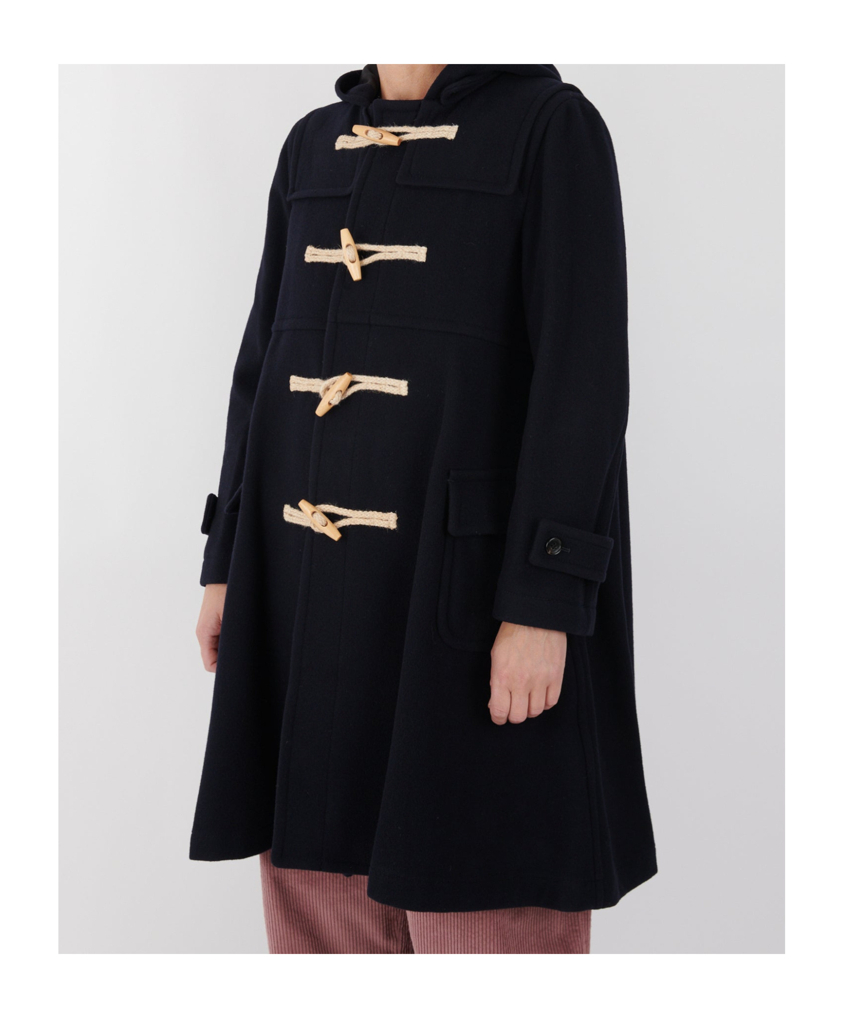 Comme Des Garçons Long-sleeved Coat In Black