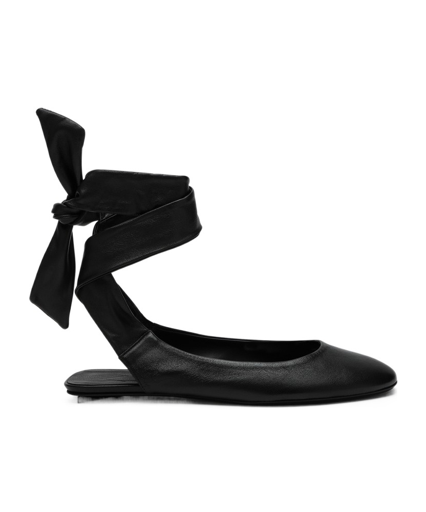Attico 10mm Cloe Ballerina Flats In Black