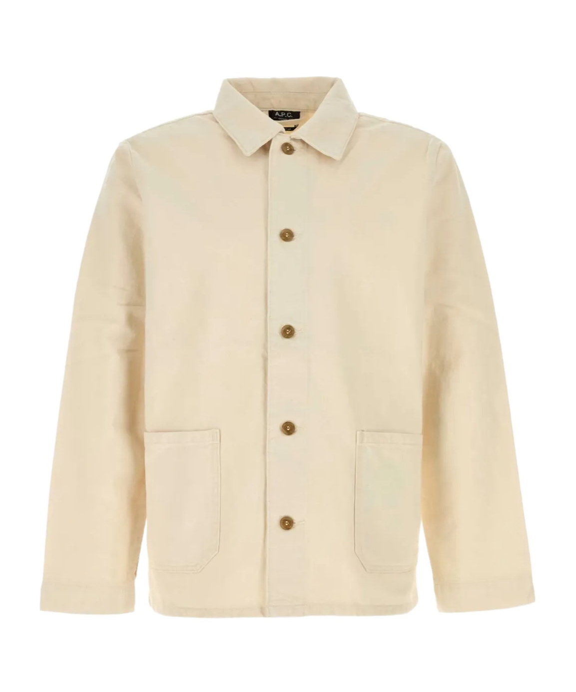 Apc Kerlouan Beige Jacket With Classic Collar And Front Button Closure In Cotton Man In Neutral