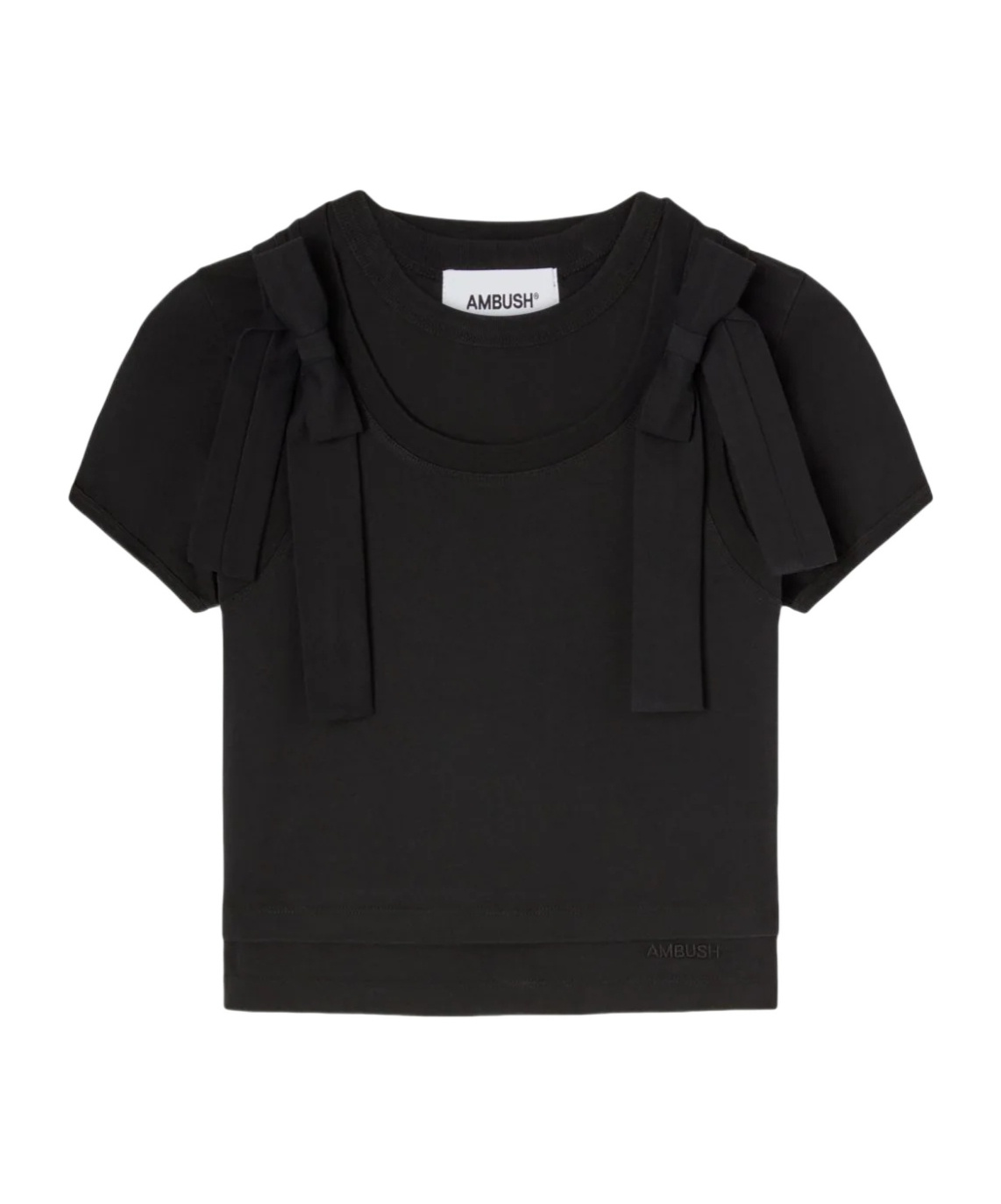 Ambush Layered Organic Cotton T-shirt In Black