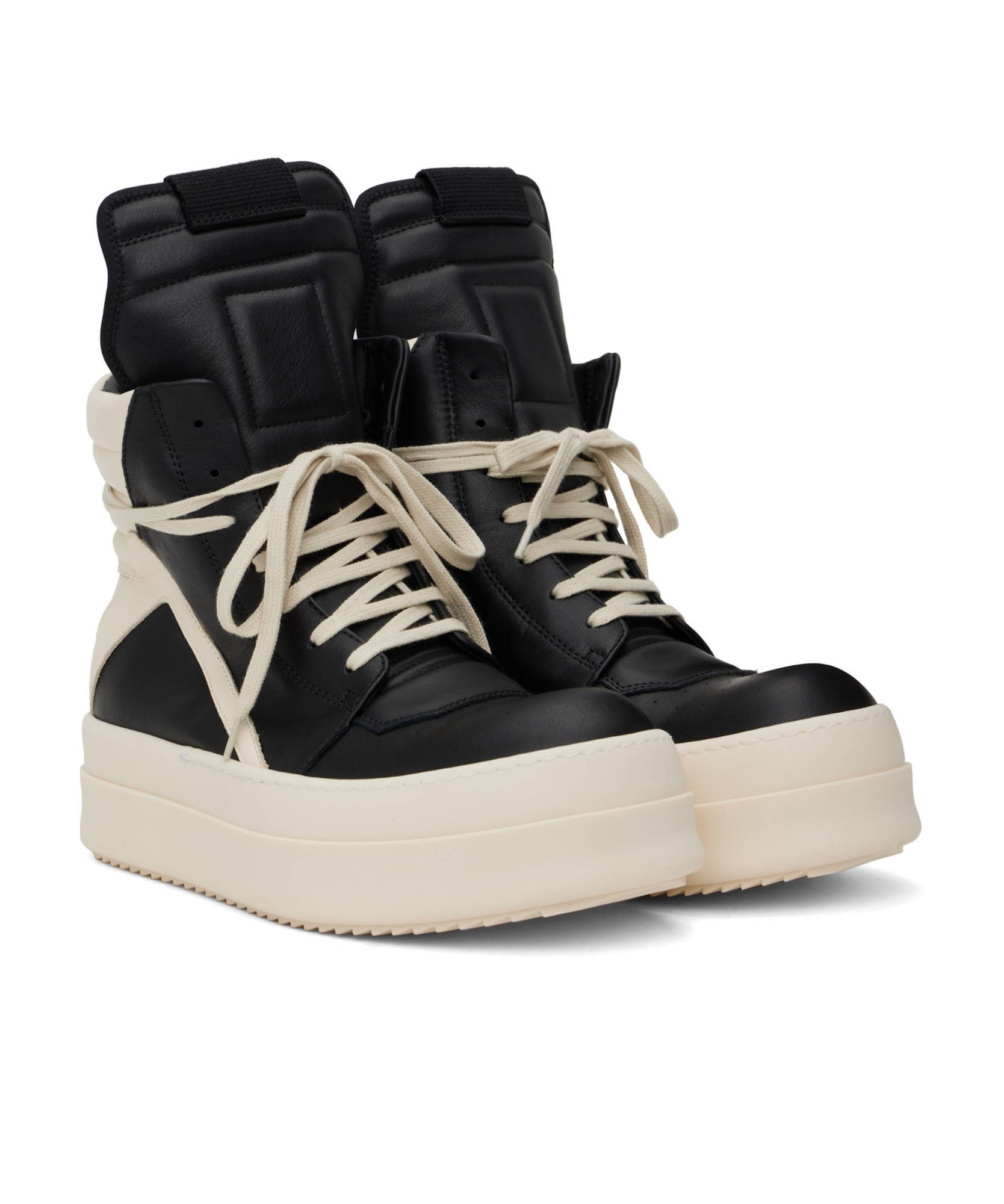 Rick Owens High-top Silhouette Sneaker With Contrast Sole In Nude