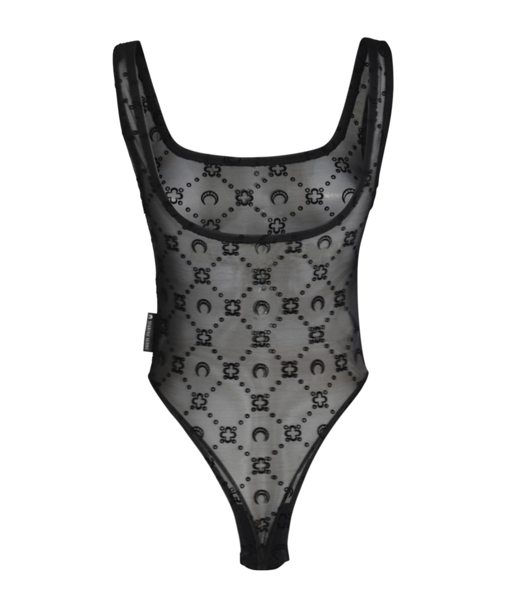 Marine Serre Sleeveless Bodysuit In Gray