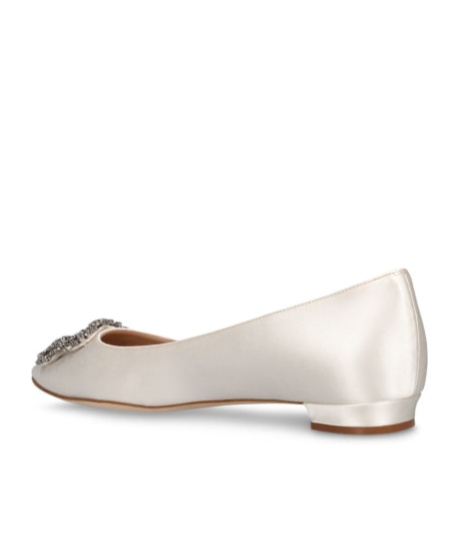 MANOLO BLAHNIK HANGISI FLAT SHOES WITH SHALLOW MOUTH