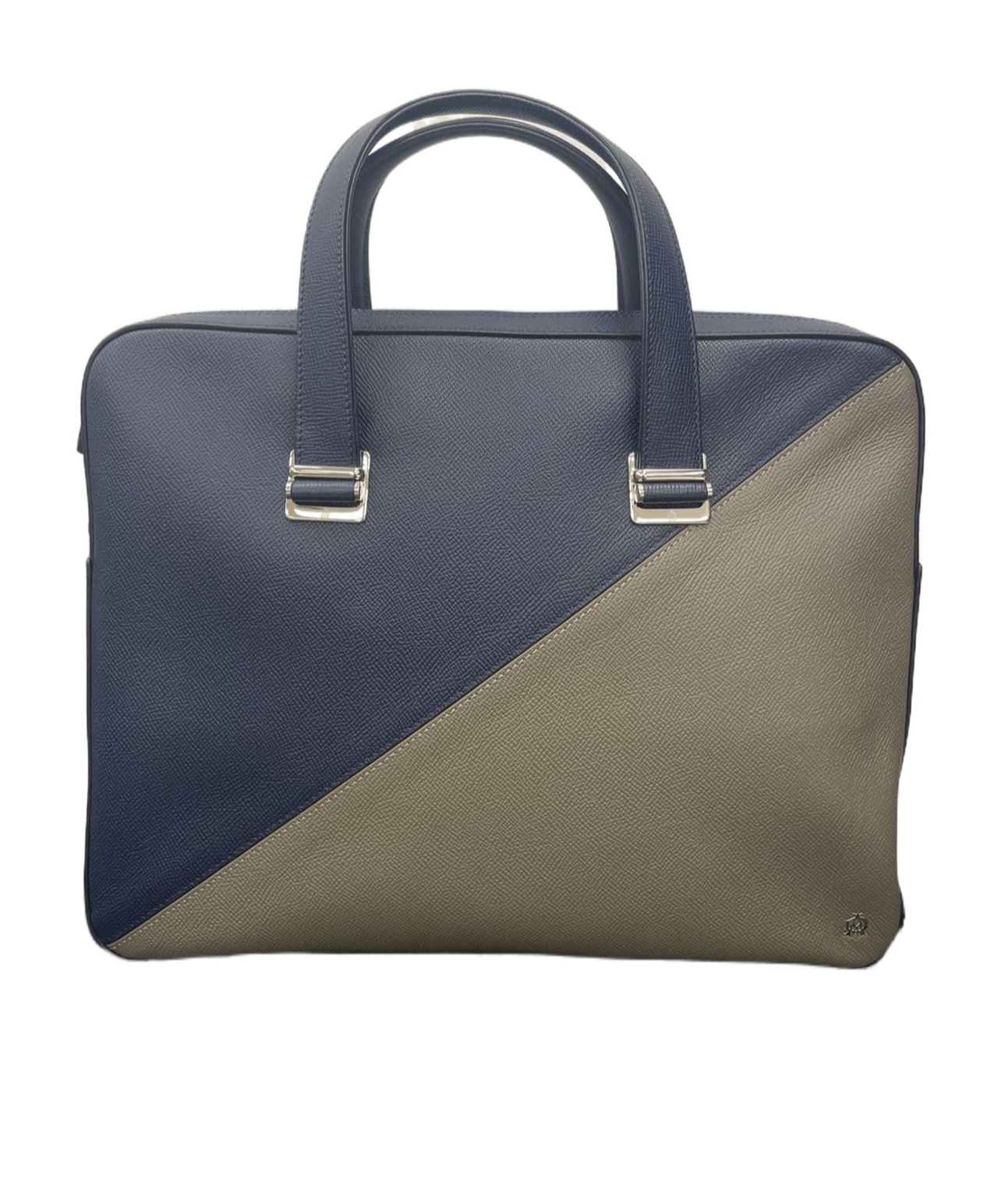 Dunhill Color-blocking Zipper Handbag In Gray