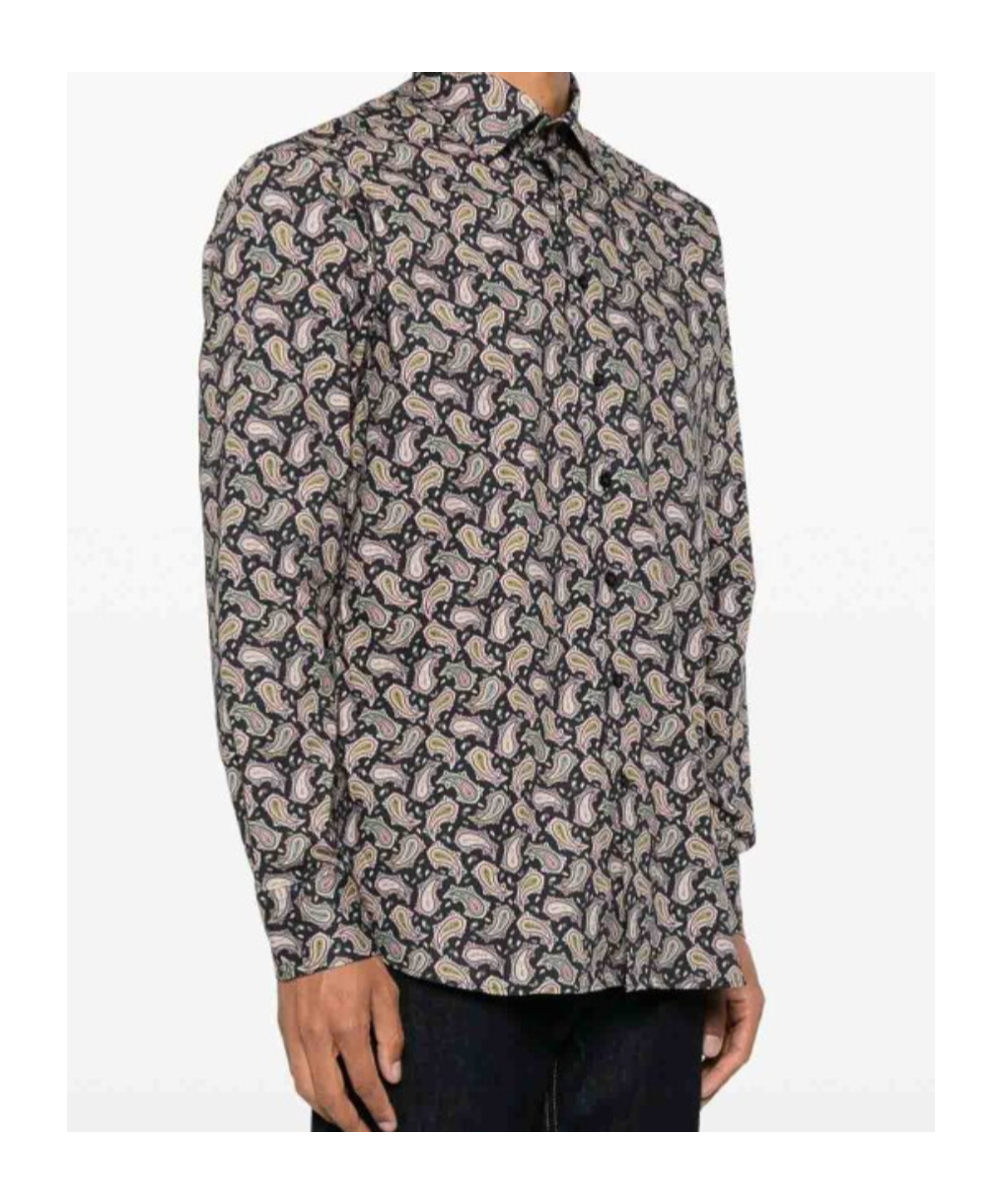 Etro Roma Paisley Print Shirt In Brown