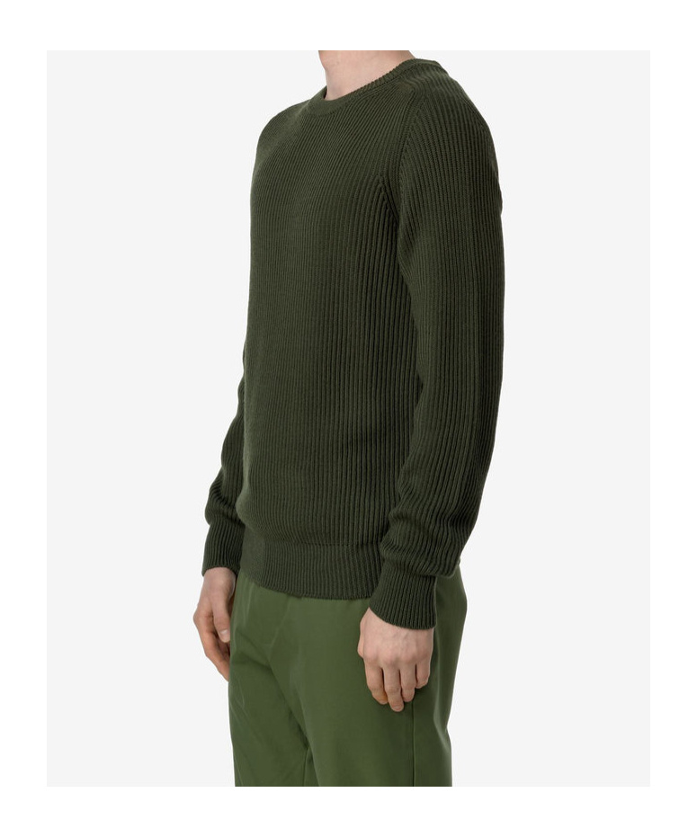 K-way Long-sleeved Knitted Sweater In Black