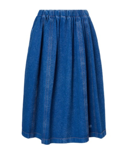 Marni Denim Midi Skirt In Blue