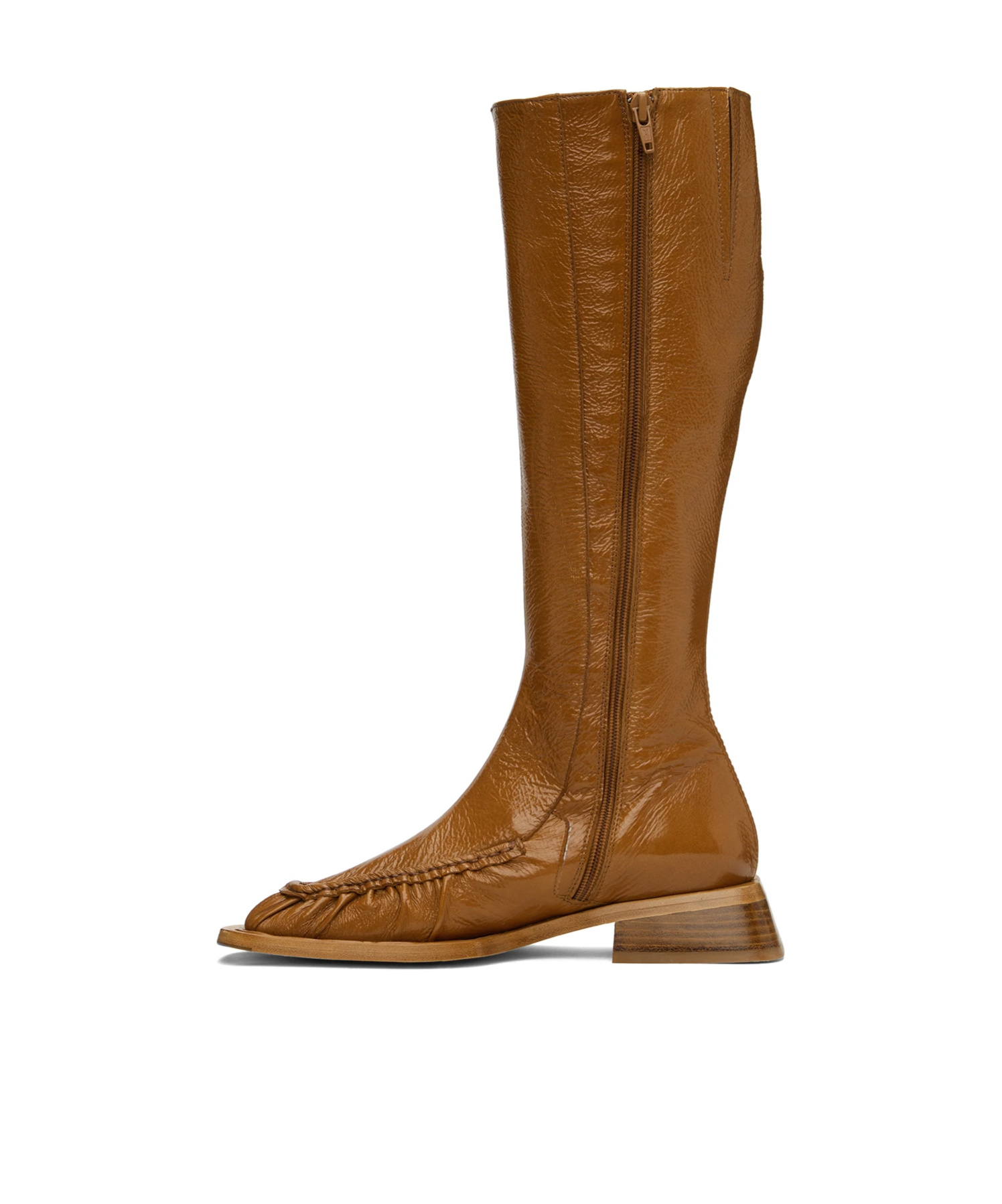 Miista Pats Zipper Boots In Brown