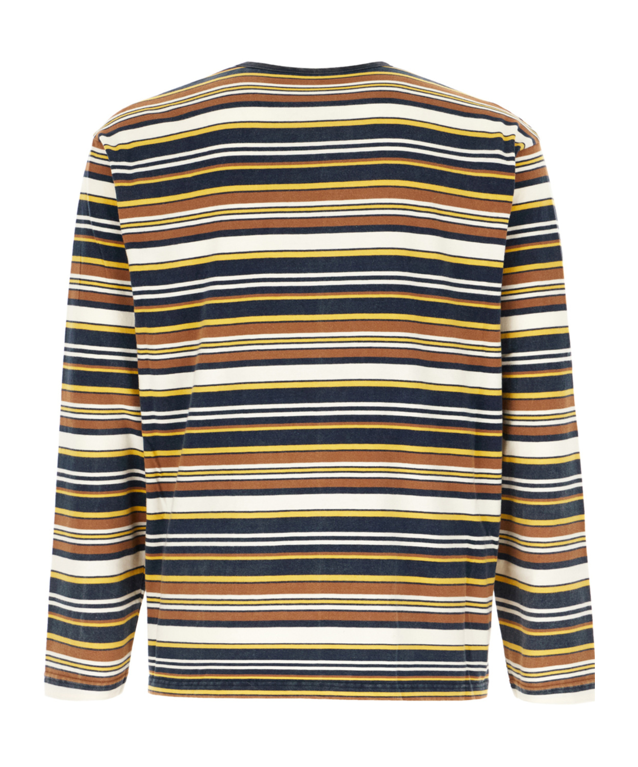 We11 Done Striped Cotton Crew Neck Long Sleeves In Multi