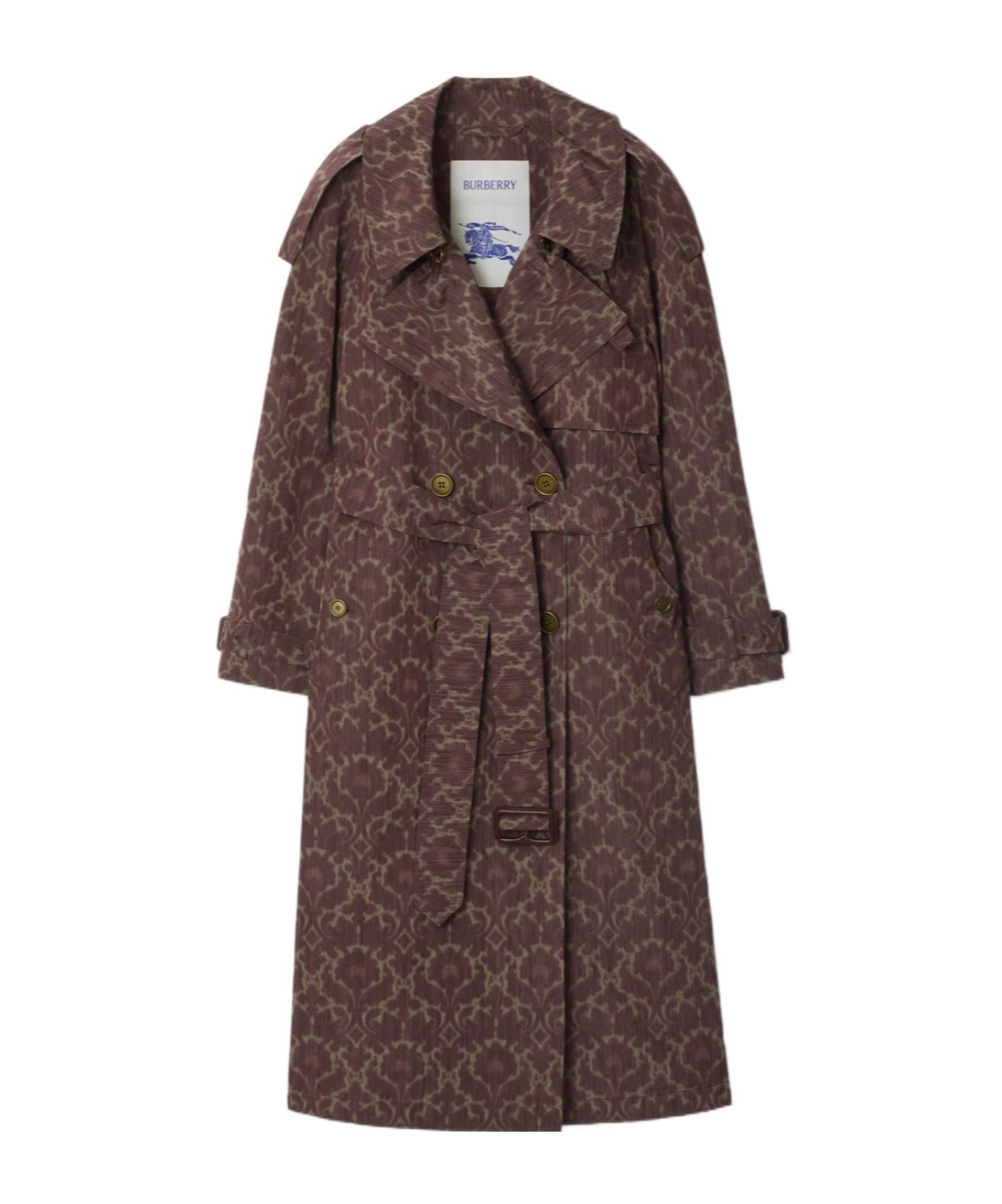 Burberry Long Baroque Viscose Blend Fitzrovia Trench Coat In Brown