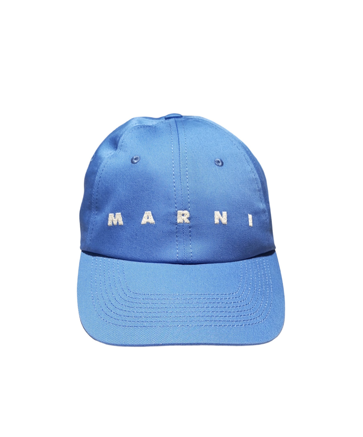 Marni Blue Logo-embroidered Baseball Cap In Blue