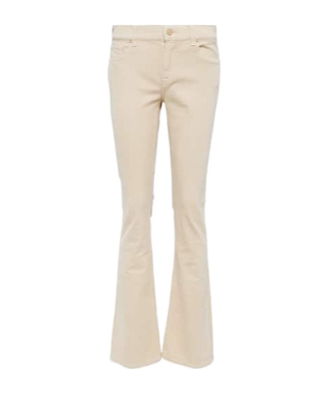 7 For All Mankind Mid-rise Flared Jeans In Neutral