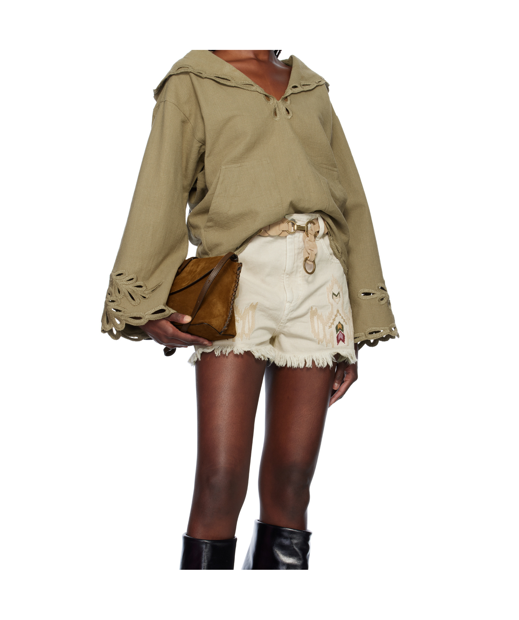 Shop Isabel Marant Étoile Solvi Shirt In Khaki