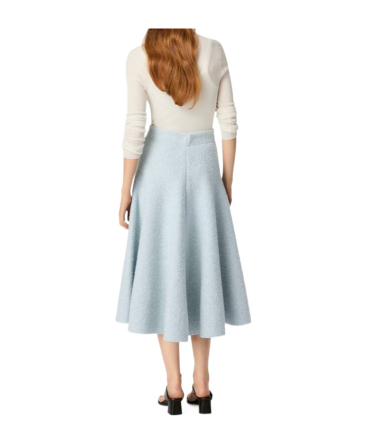 Bottega Veneta Wool Boucle Skirt In White