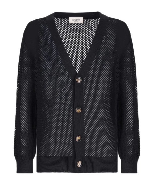 Laneus Cardigan Oversize In Maglia In Black