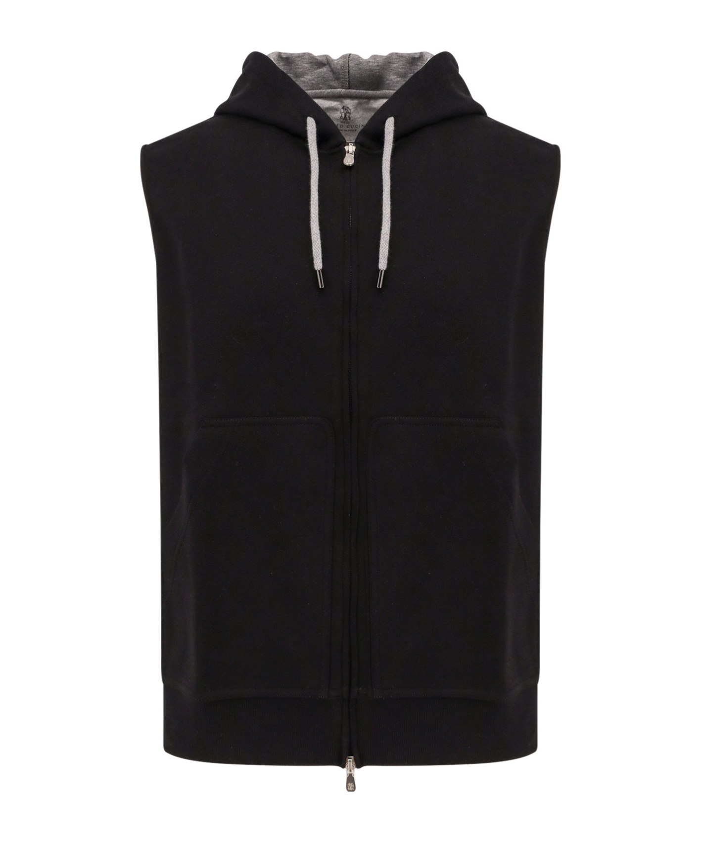 Brunello Cucinelli Sweatshirt Vest In Black