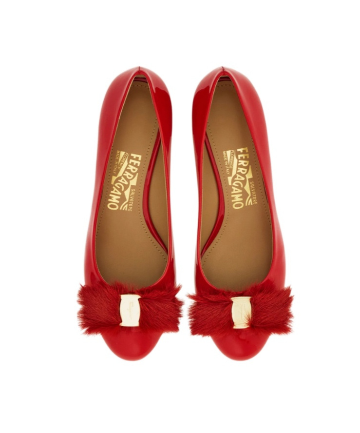 Ferragamo Vara Chunky Heels In Red