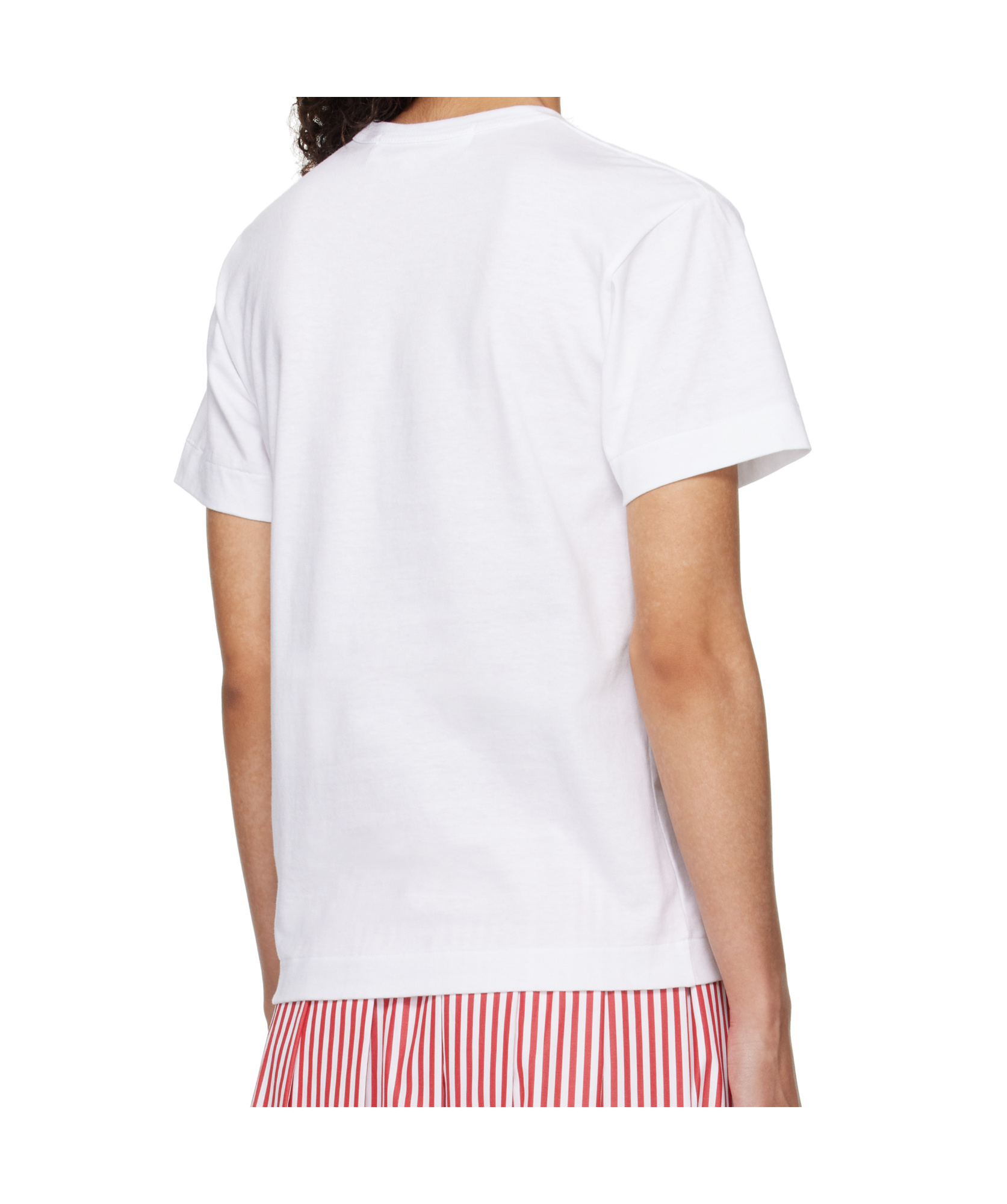 Comme Des Garçons Play Heart Logo T-shirt In White