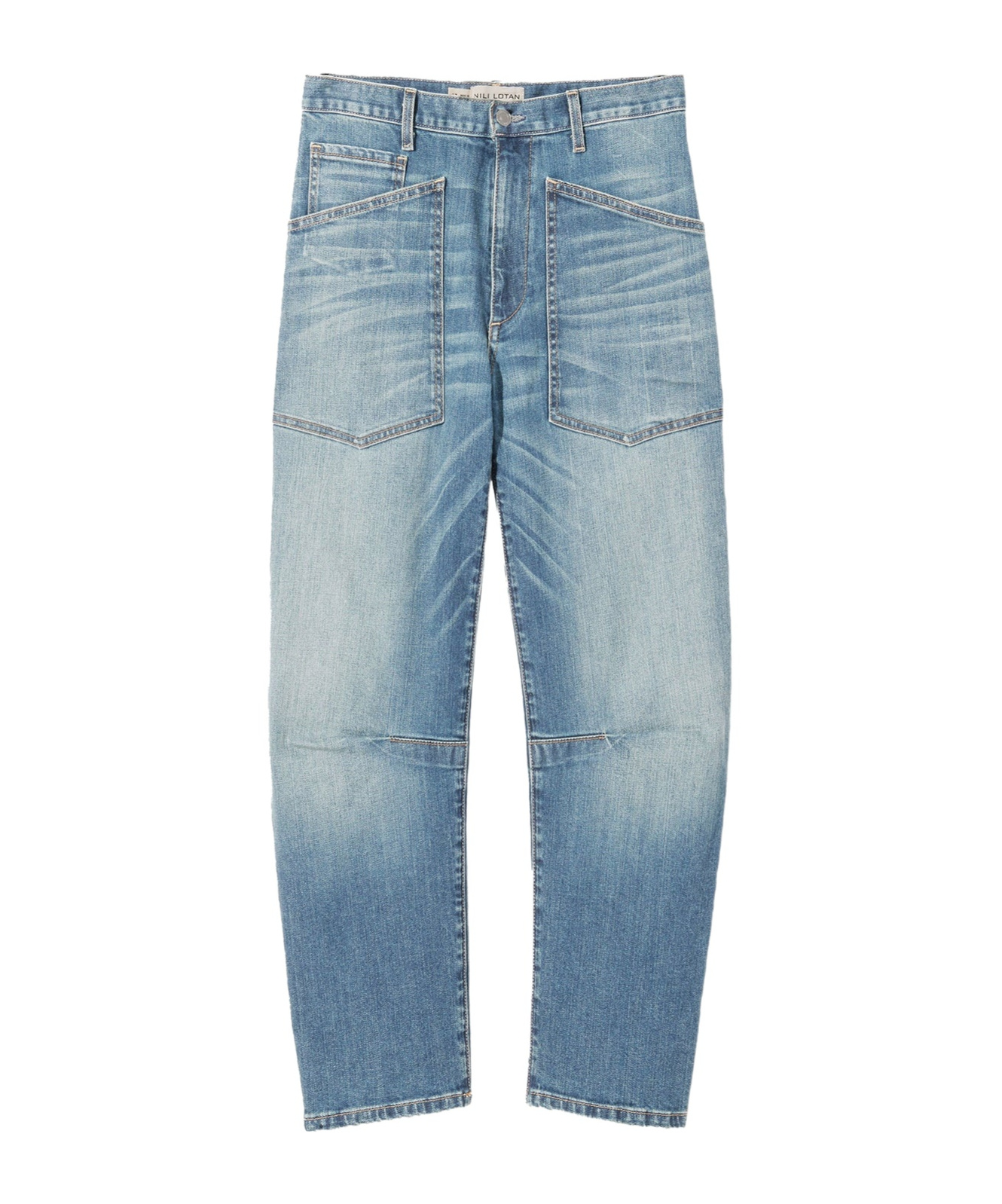 Nili Lotan Belt-loop Jeans In Blue