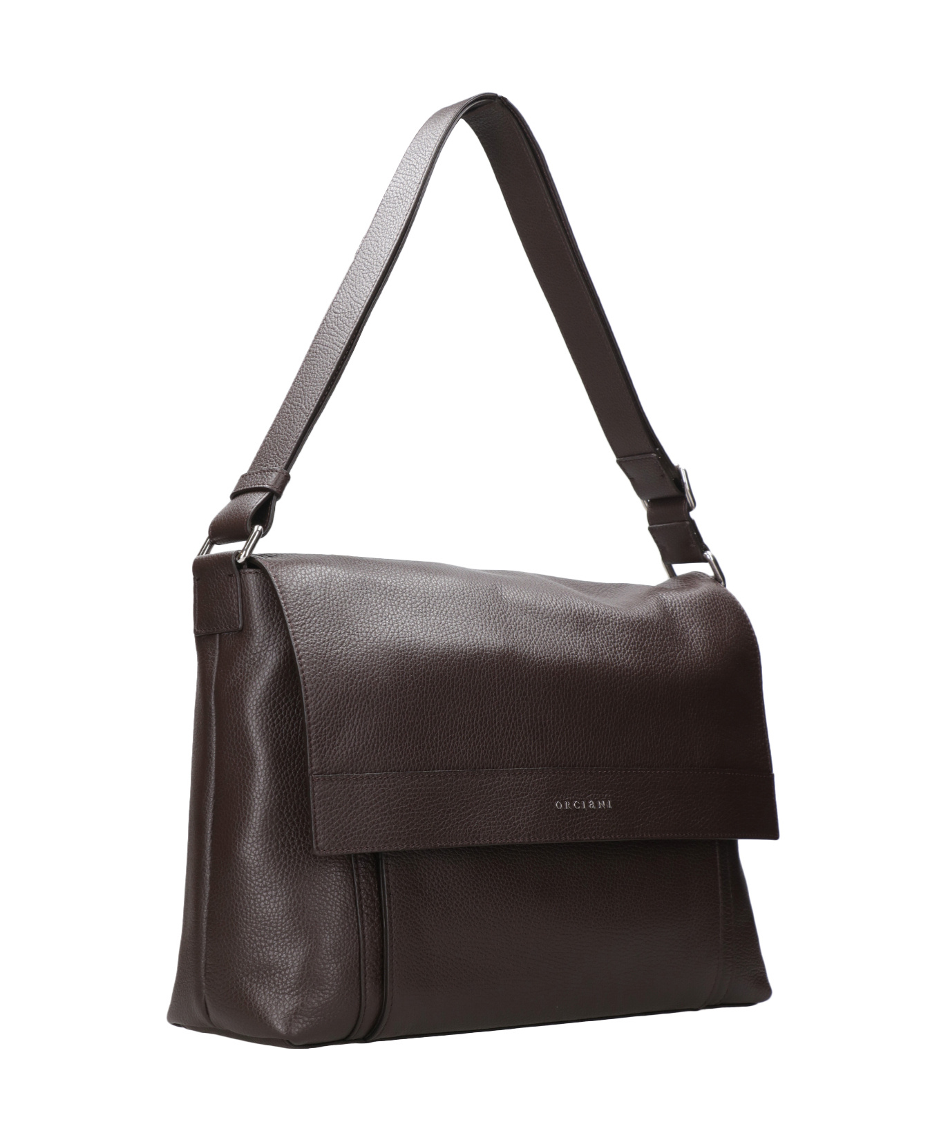 Orciani Flip Shoulder Bag In Black