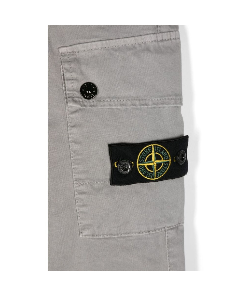 Stone Island Compass-badge Cargo Pants In Gray