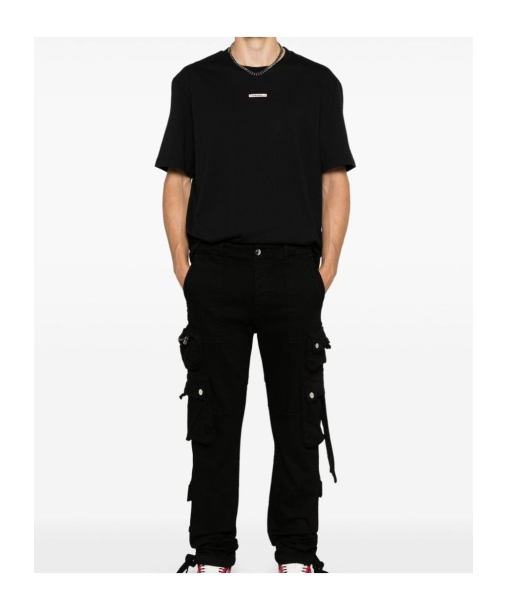 Dsquared2 Regular Fit Metal Logo Tee In Black