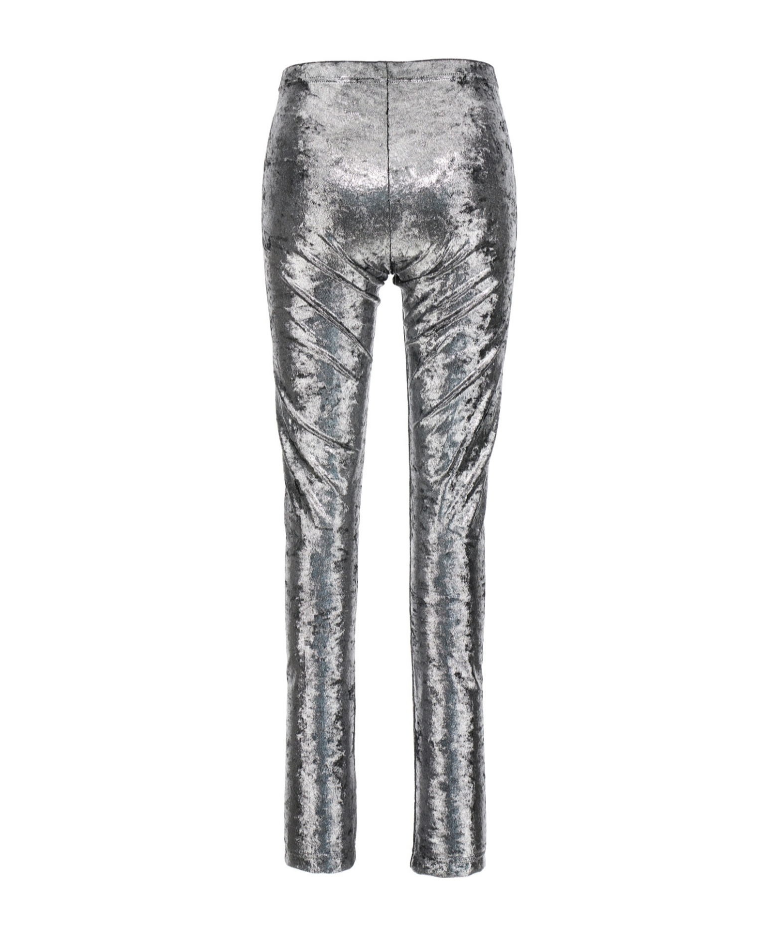 Junya Watanabe Metallic High Waist Slim Fit Leggings In Silver