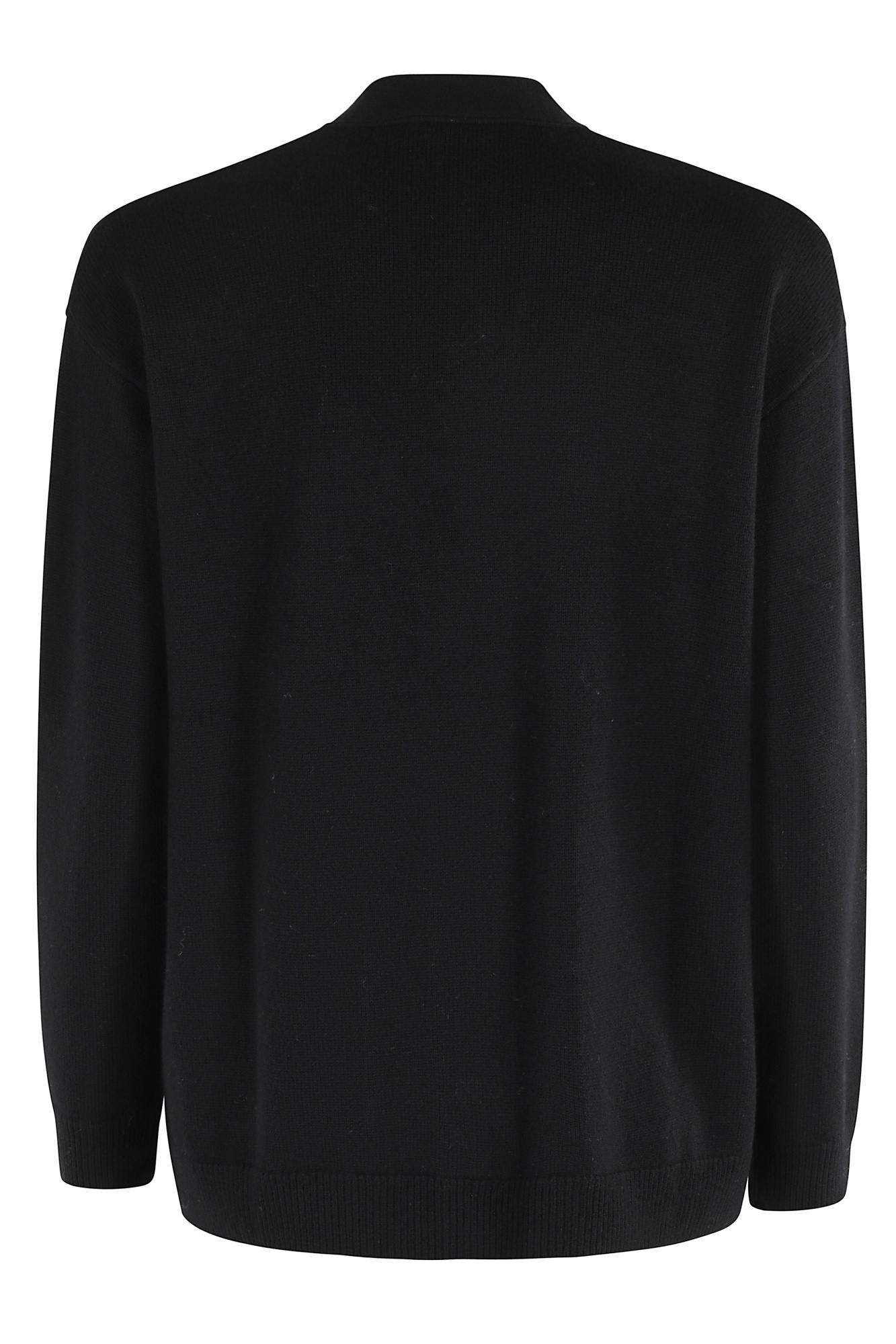 Seventy V-neck Wool And Cashmere Cardigan With Button Closure In Black