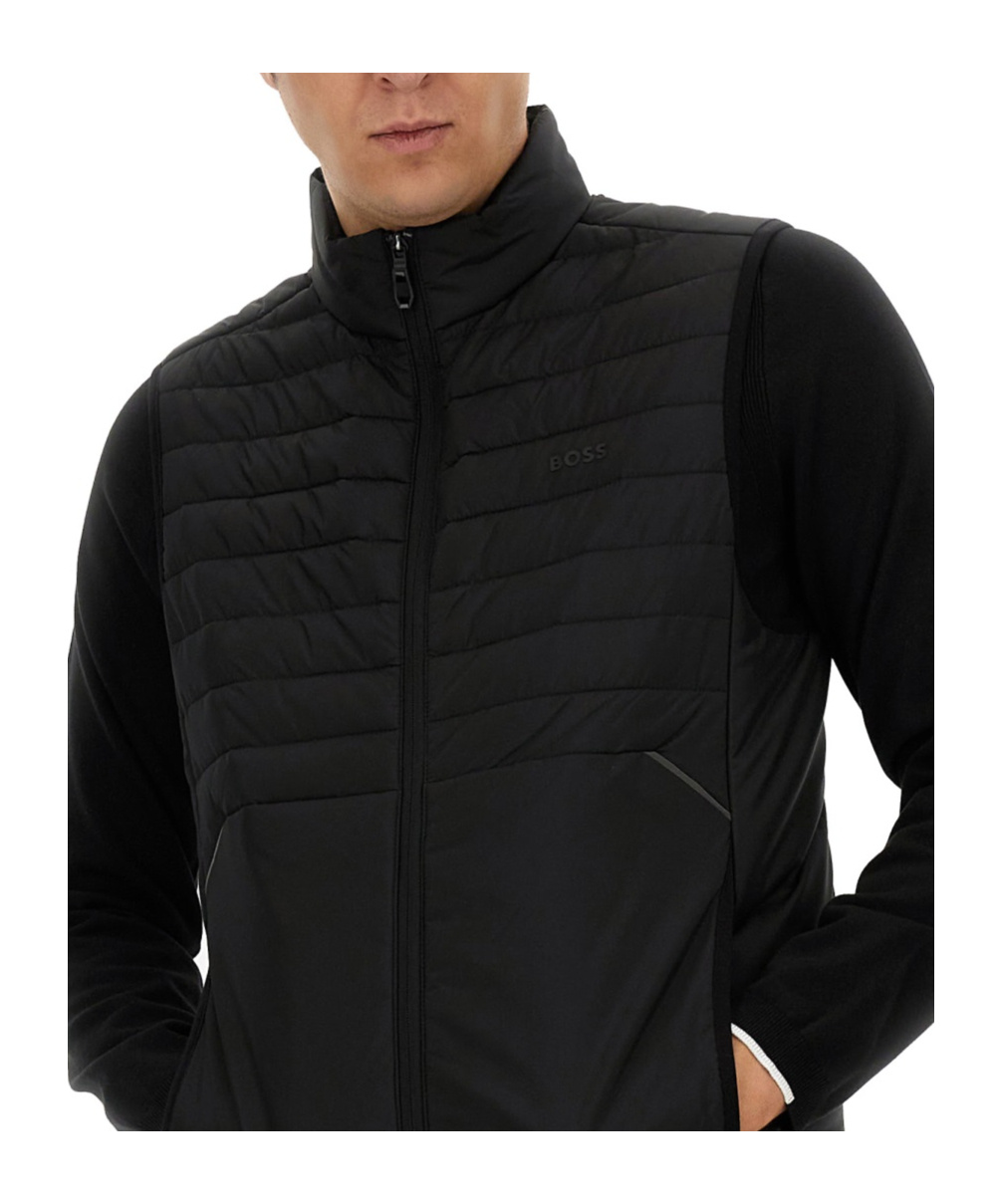 Hugo Boss Boss Vest With Zip In Black