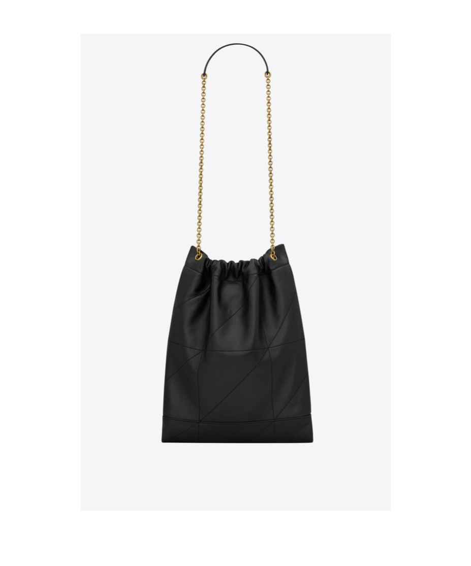 Saint Laurent Women Jamie 4.3 Leather Drawstring Bucket Bag In Black