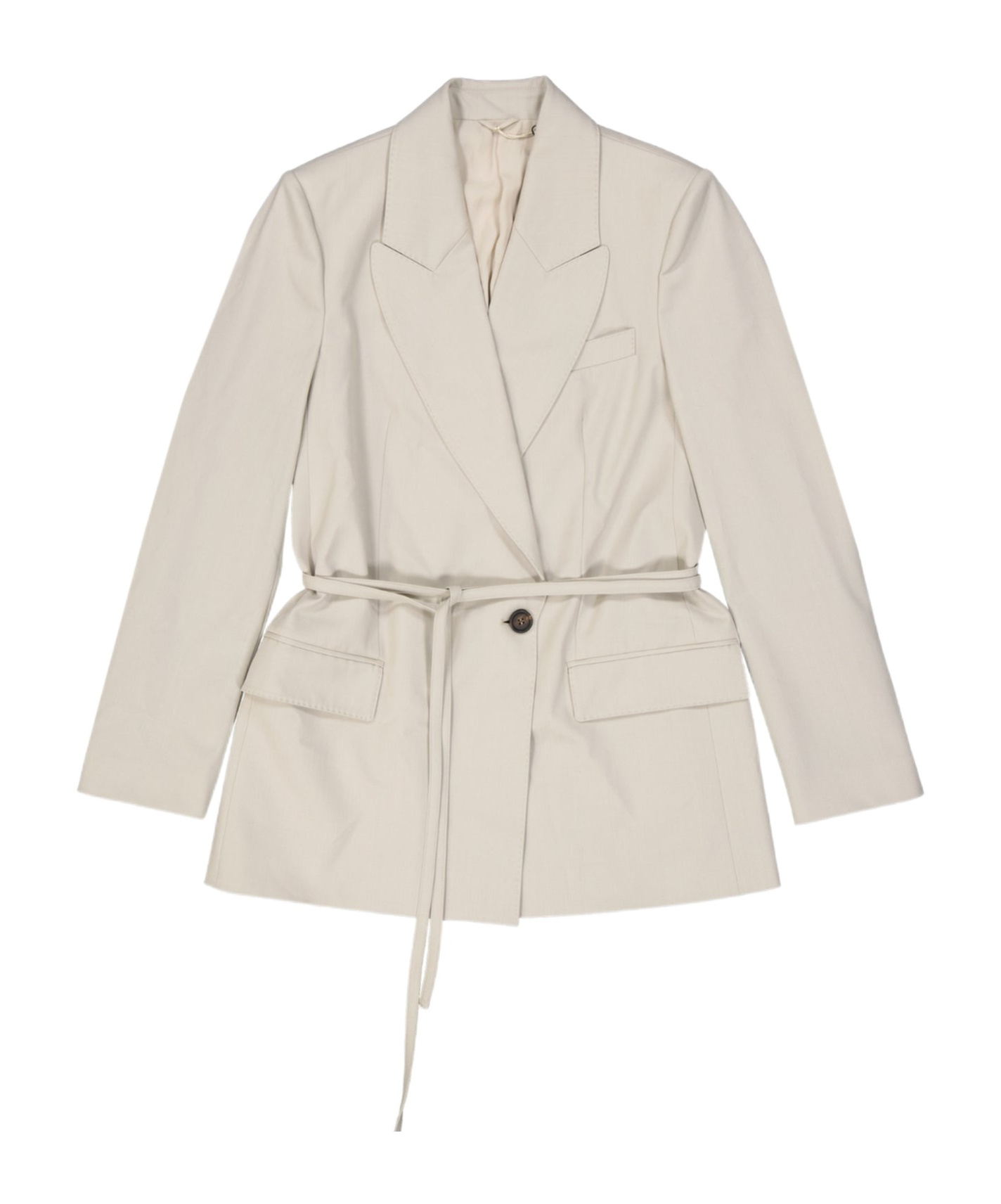 Brunello Cucinelli Wool Jacket Women In Nude