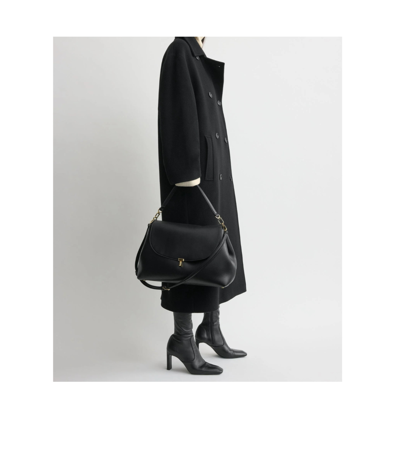Totême T-lock Nylon Satchel In Black