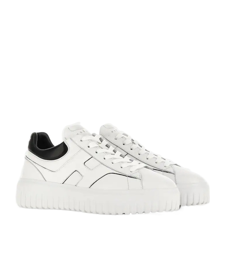 Hogan H-stripes Platform Sneakers In White