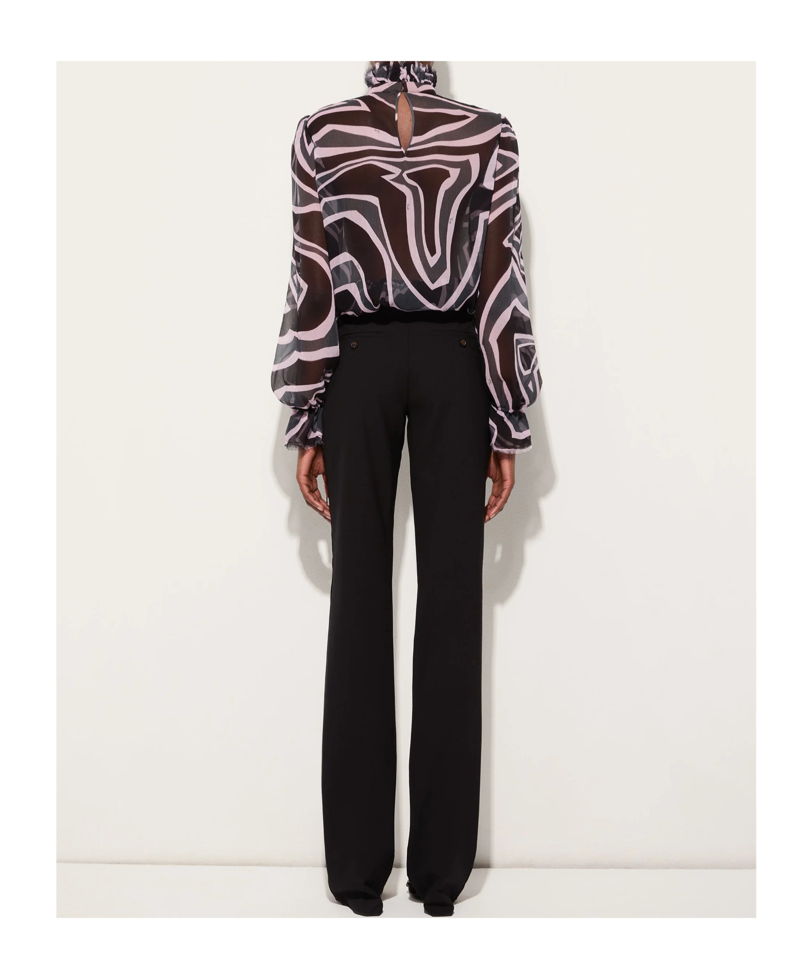 Pucci Labirinto Print Blouse With Balloon Sleeves In Multi
