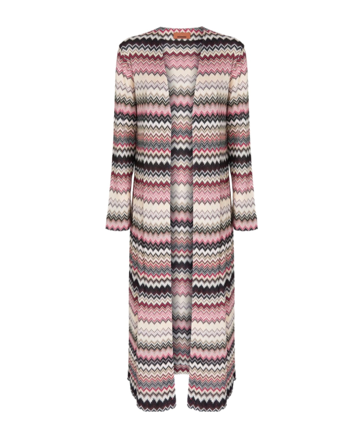 Shop Missoni Zigzag Long Cardigan In Multicolor