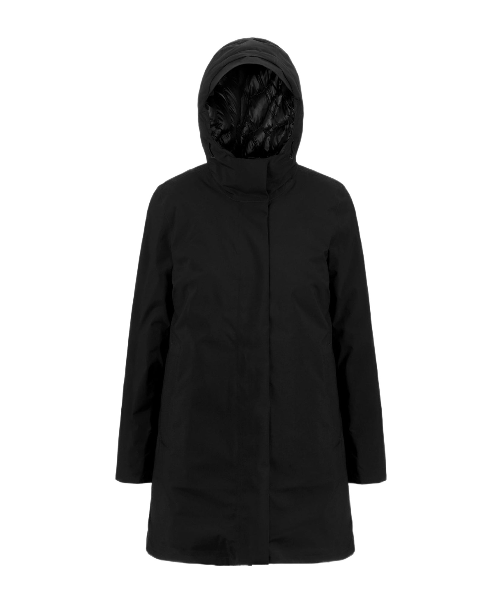 K-way K Way Mathiel Bonded Hooded Jacket In Black