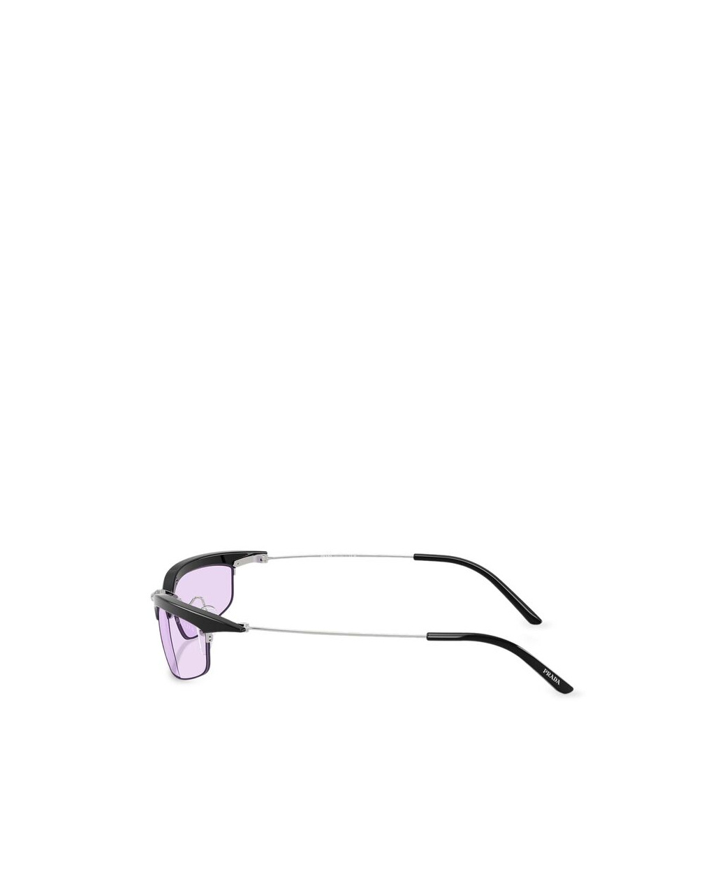 Prada Womens Black Pr B50s Rectangle-frame Metal Sunglasses In Purple