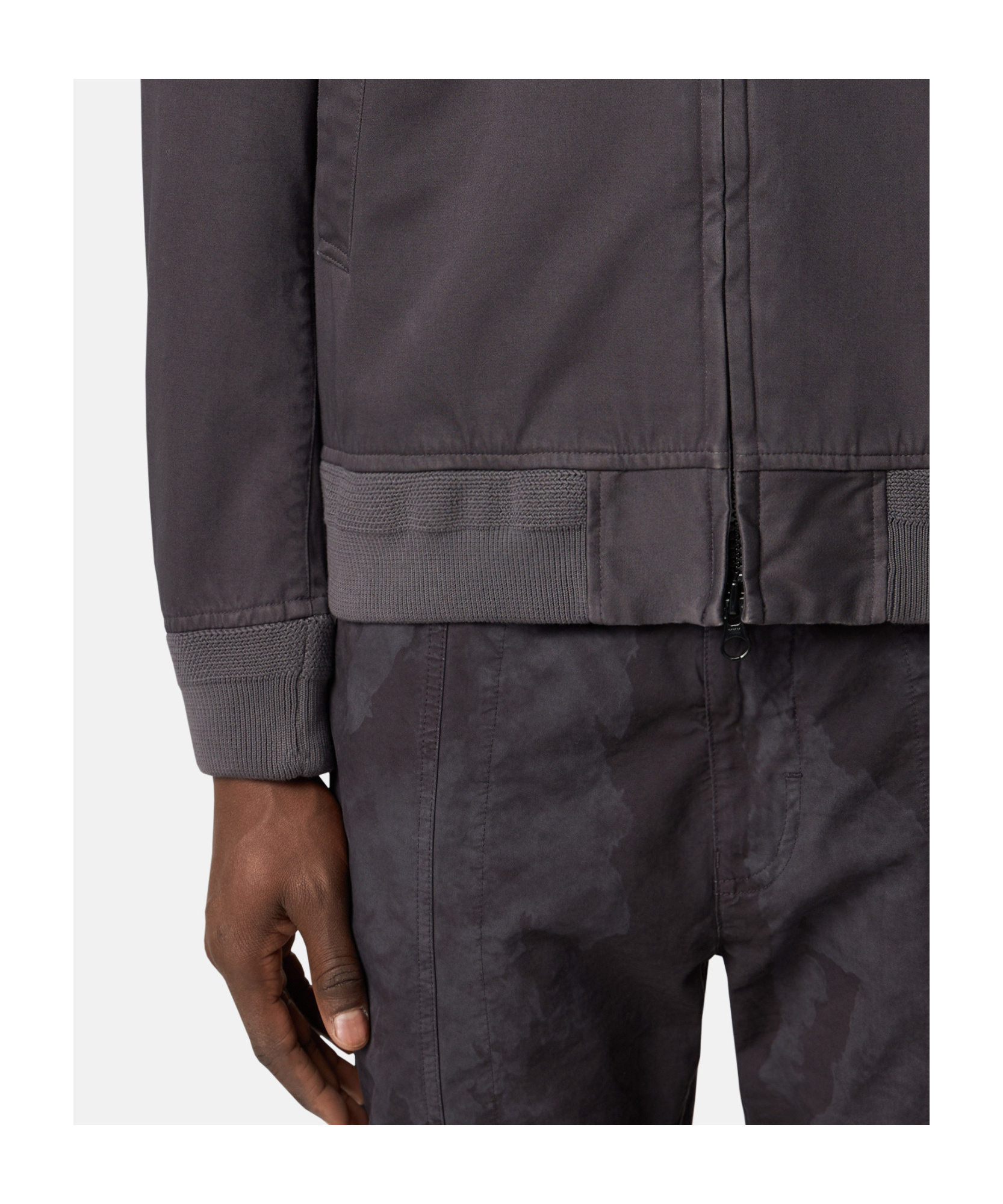 Stone Island Compass-badge Bomber Jacket In Charcoal-grey