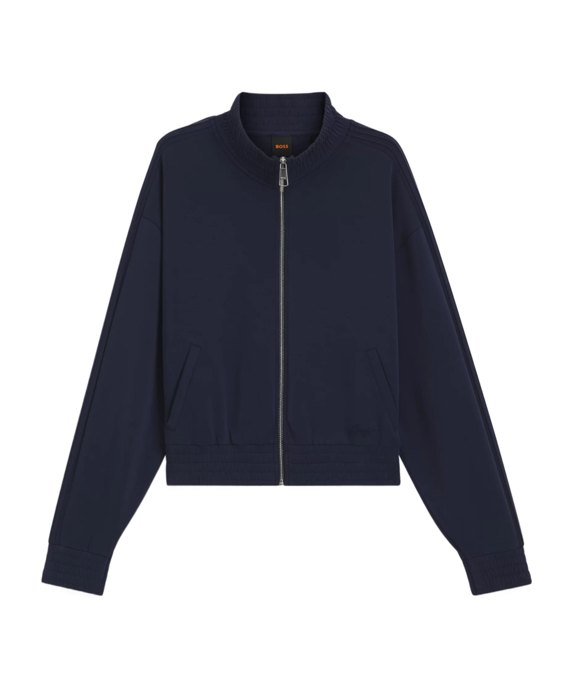Hugo Boss Relaxed-fit Sweatshirt With Piping Details In Blue