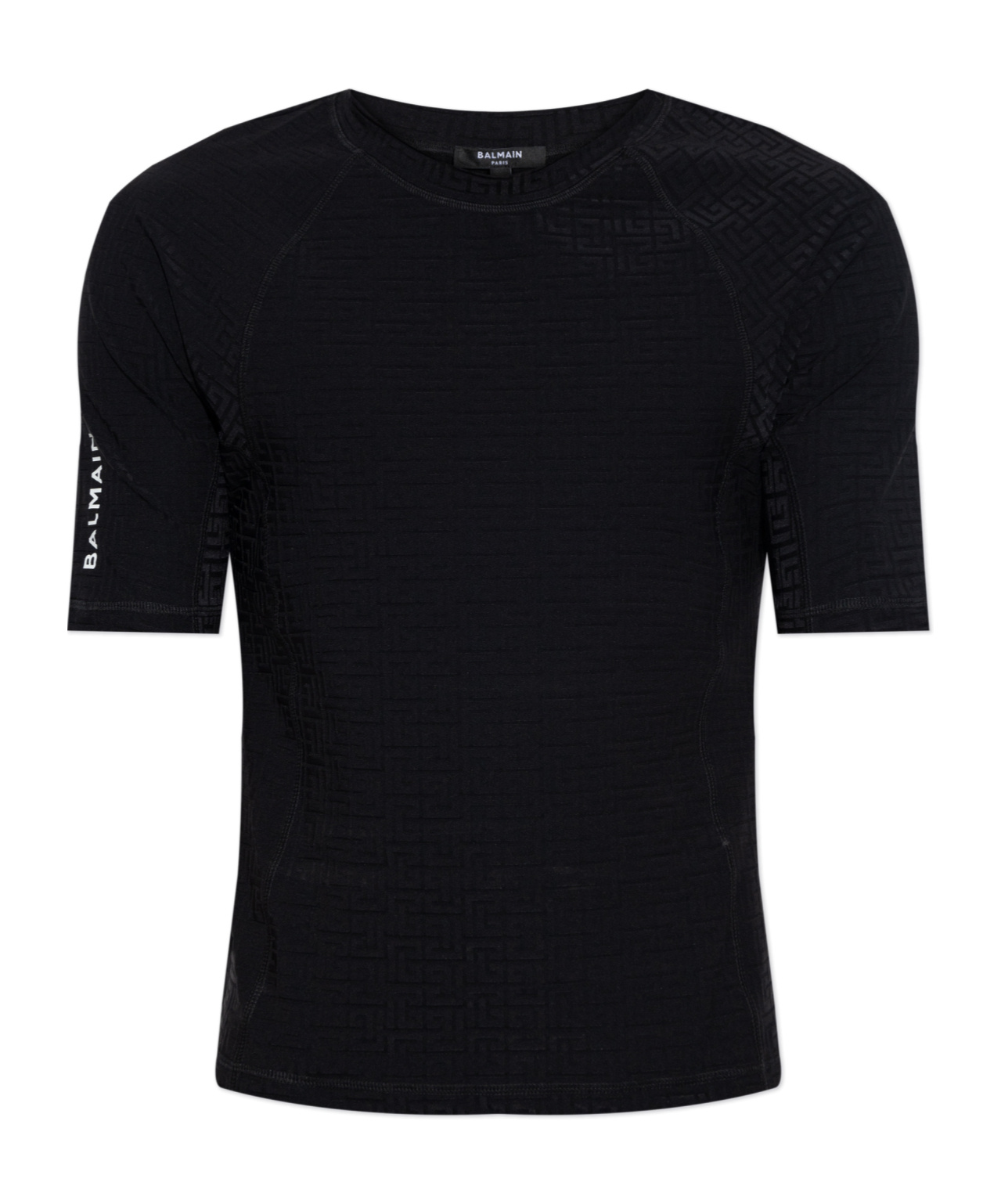 Balmain Crew Neck T-shirt In Black