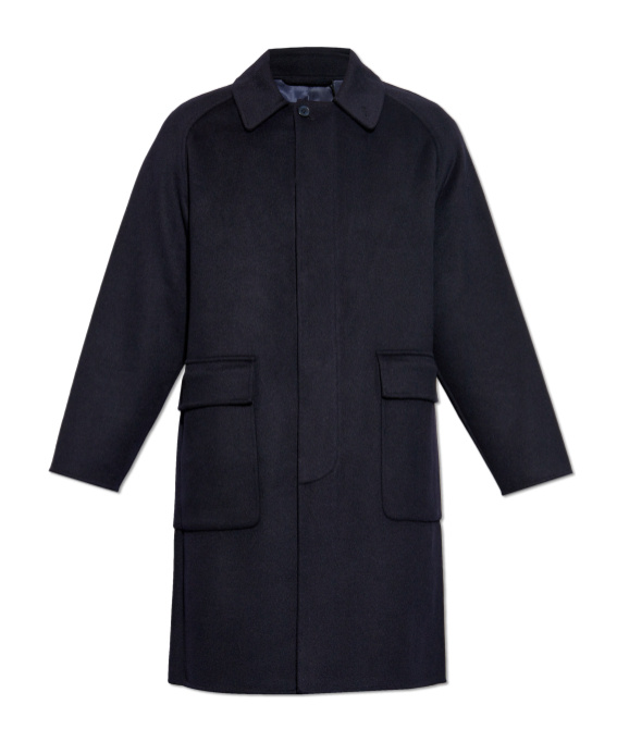 Shop Officine Generale Wool Coat In Black